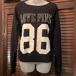 VS PINK LOVE PINK 86 graphic crewneck